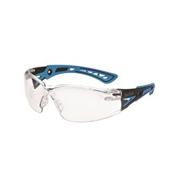 Bollé Safety Rush+ Small Spec - Blue Frame - Clear