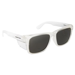 Frontside Safety Spec Smoke Lens With Clear Frame