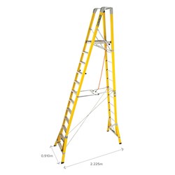 Branach Workmaster Platform Ladder 3.6m - 450mm