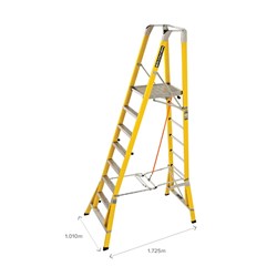 Branach Workmaster Platform Ladder 2.4m - 550mm