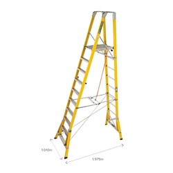 Branach Workmaster Platform Ladder 3.0m - 550mm