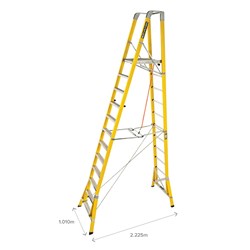 Branach Workmaster Platform Ladder 3.6m - 550mm