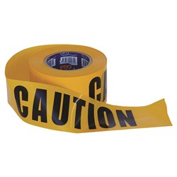 Caution Barrier Tape - Yellow/Black 75mm x 100m