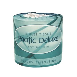 Pacific Deluxe Roll Toilet Tissue 2-Ply 400 Sheets