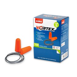 Vortex Bullet Shaped Corded Earplugs CL5- Orange box/100