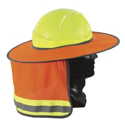 Good2Glow Full Brim Hard Hat Sun Shield - Orange