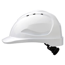 Pro Choice Vented Ratchet Hard Hat - White