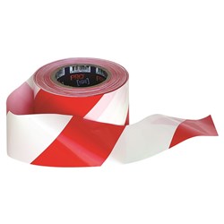 Barrier Tape - Red/White 75mm x 100m