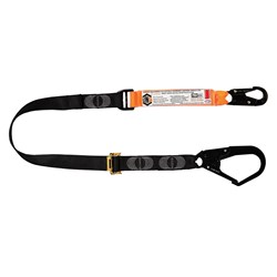 Linq 2M Adjustable Shock Absorbing Lanyard Single Leg 1 x Snap 1 x Scaff Hook 