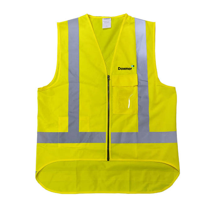Downer Day/Night Zipped Yellow Hi-Vis Vest