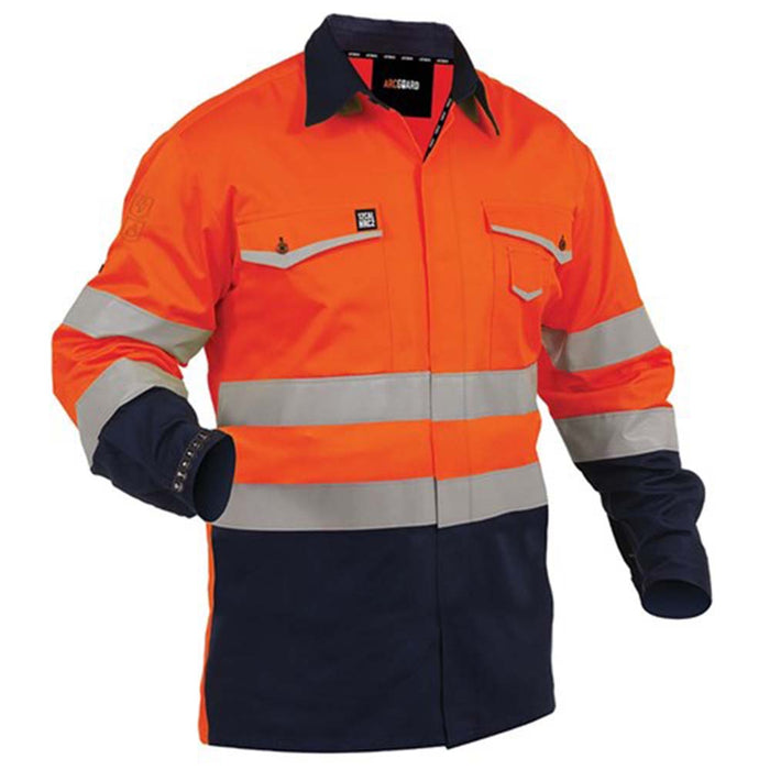 Arcguard 245gsm Inheratex Button Shirt Orange Navy