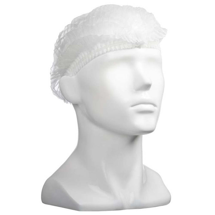 Polypropylene Crimp Hats 53cm White