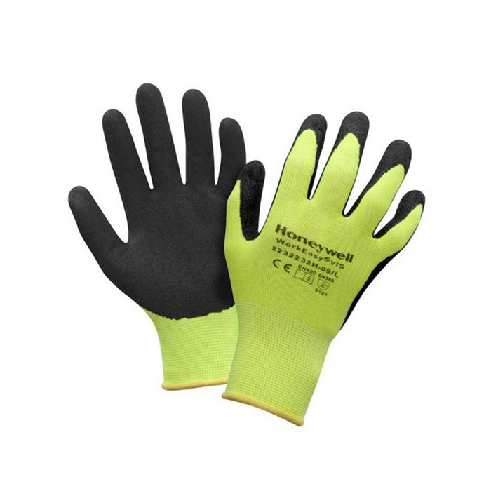 Glove Coated Palm Hi-Vis 12 Pack