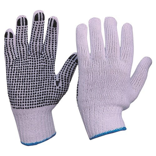 Poly/Cotton Knitted Gloves Dot Palm