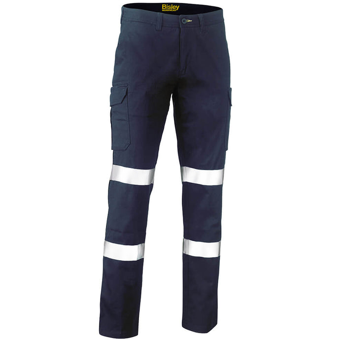 Taped modern fit stretch cotton drill cargo pant