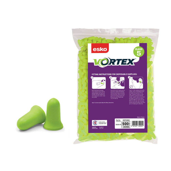 Vortex Earplugs Green Uncorded Refill