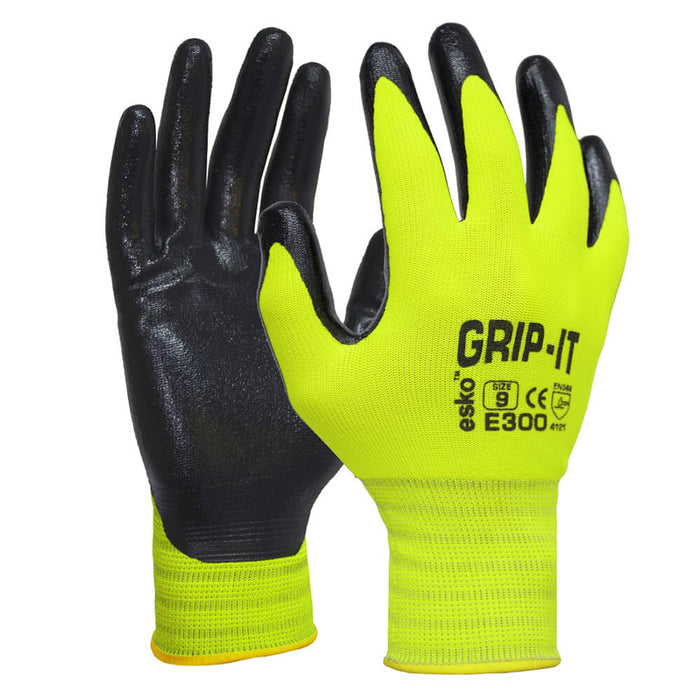 Esko Grip-It Hi-Vis Nitrile Glove