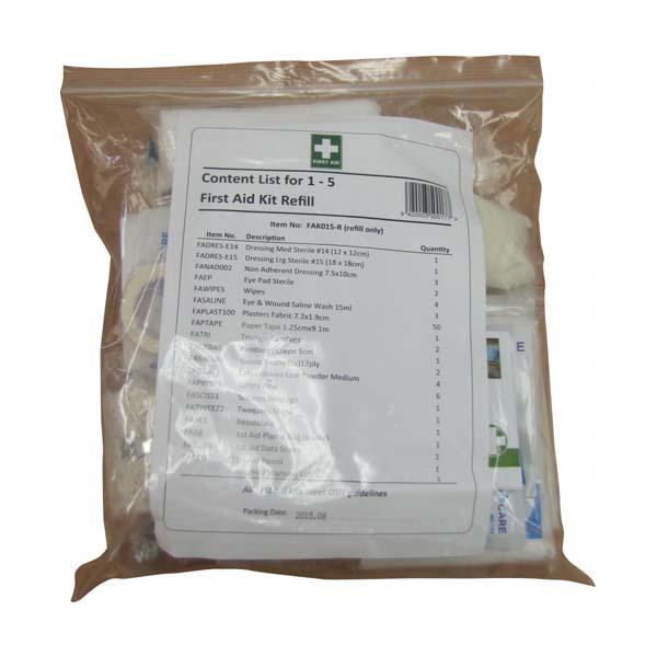 First Aid Kit, Refill - 1-5 People - FAK018R