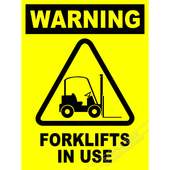 Warning Fork Lift In Use