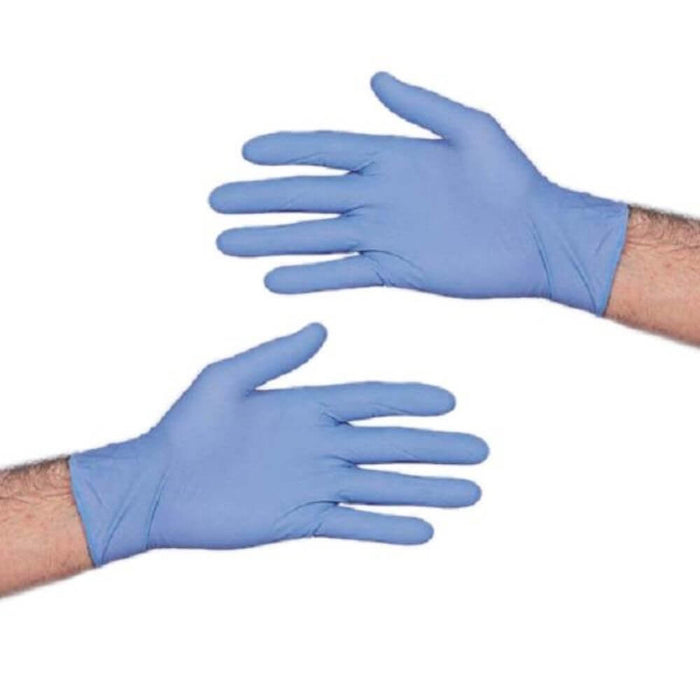 Hytec Blue Nitrile Powder Free Disposable Gloves